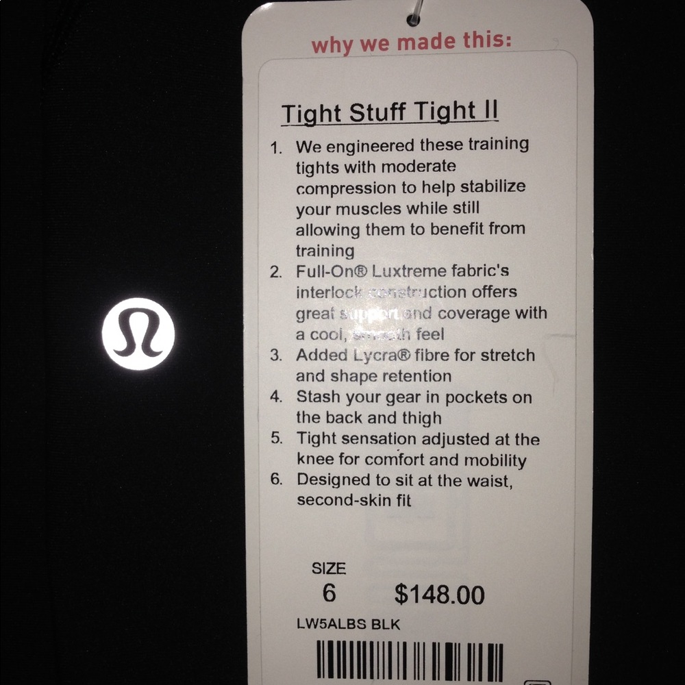 Lululemon Tight Stuff Tight Black - Picture 7 of 7